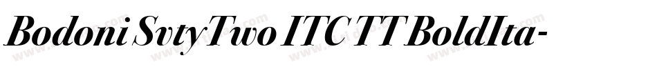 Bodoni SvtyTwo ITC TT BoldIta字体转换